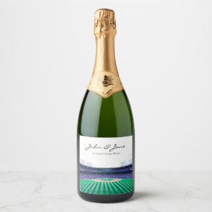 Personalized Baseball Theme Sparkling Wine Label