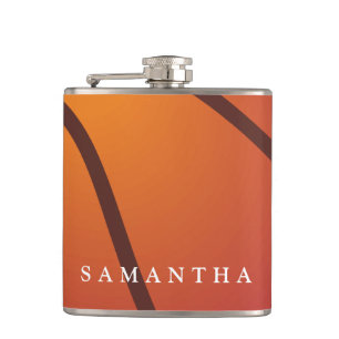 Personalized Baseball Themed Flask