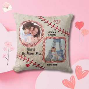 Personalized Baseball Throw Pillow – Custom Photo
