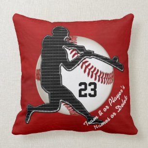 Personalized Baseball Throw Pillows with YOUR TEXT