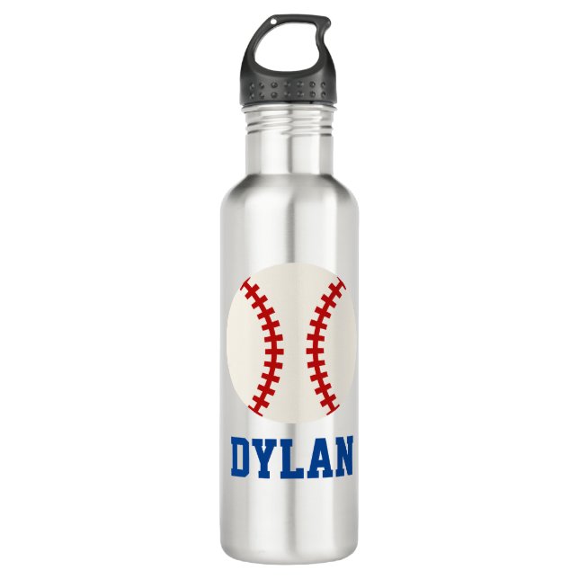 Personalized Baseball Water Bottle (Front)