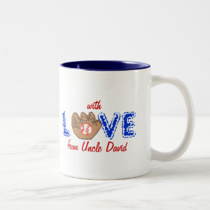Personalized baseball "with love" mug