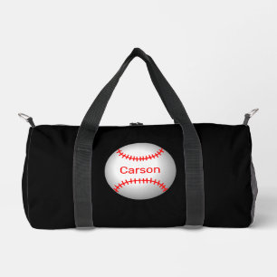 Personalized Baseball with Red Stitches Duffle Bag