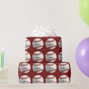 Personalized Baseball Wrapping Paper