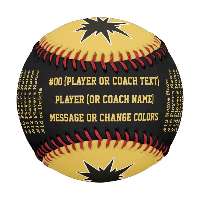 Personalized Baseballs for Team, Seniors or Coach (Back)