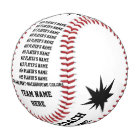 Personalized Baseballs with Coach, Player's NAMES