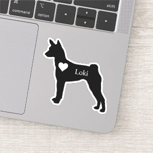 Personalized Basenji Dog  Hound Heart Name Custom