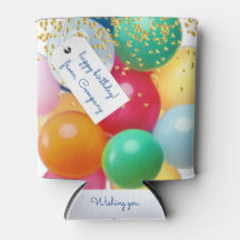Personalized basic balloons confetti birthday gift