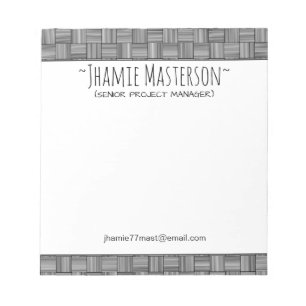 Personalized Basic Weave Notepad