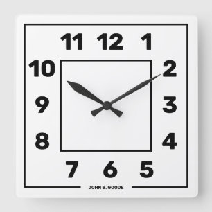 Personalized Basic White  Square Wall Clock