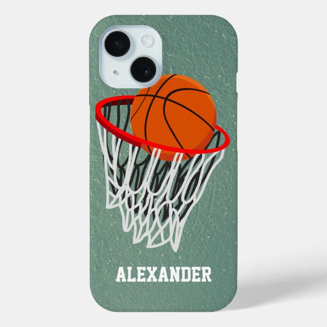Personalized Basketball and Hoop Case-Mate iPhone Case (Back)