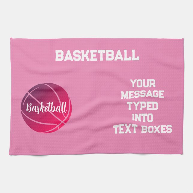 Personalized Basketball,Basketball Gift Ideas  Kitchen Towel (Horizontal)