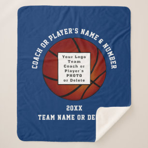 Personalized Basketball Blanket for Players, Coach