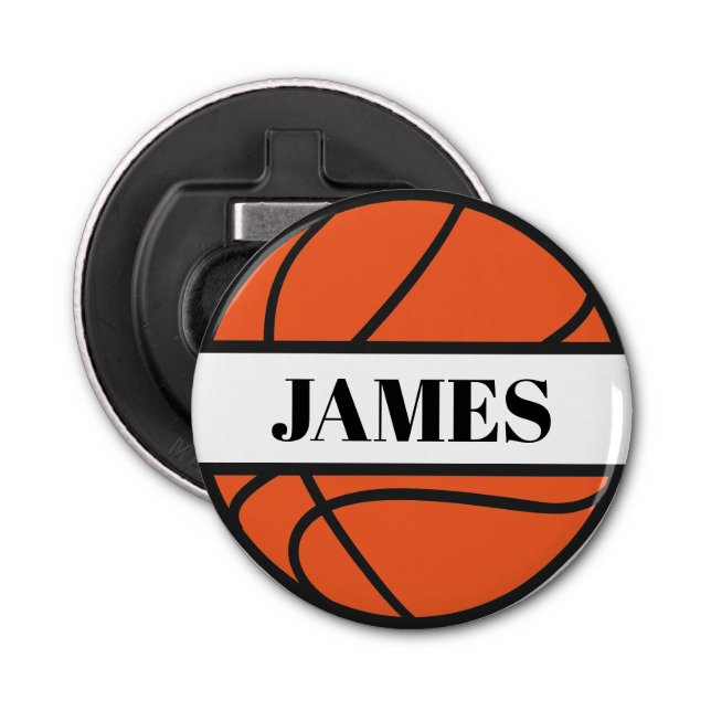Personalized Basketball  Bottle Opener (Front)