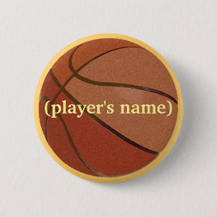 Personalized Basketball Button