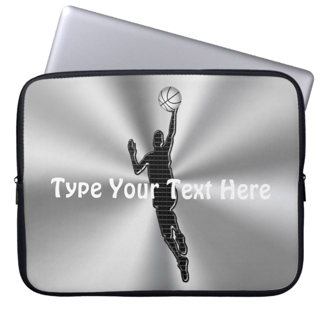 Personalized Basketball Case, 10 to 15 in Laptops Laptop Sleeve (Front)