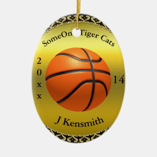 Personalized Basketball Champions League design Ceramic Ornament