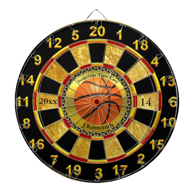 Personalized Basketball Champions League design Dartboard (Front)
