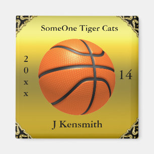 Personalized Basketball Champions League design sq Magnet