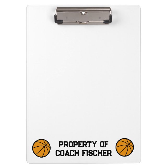 Personalized Basketball Clipboard (Front)