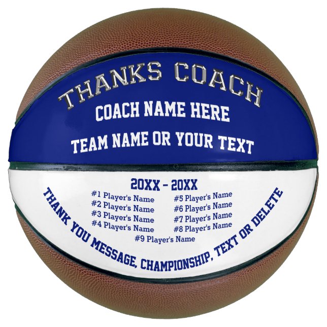 Personalized Basketball Coach Appreciation Gifts (Front)