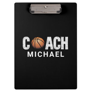 Personalized Basketball Coach  Clipboard