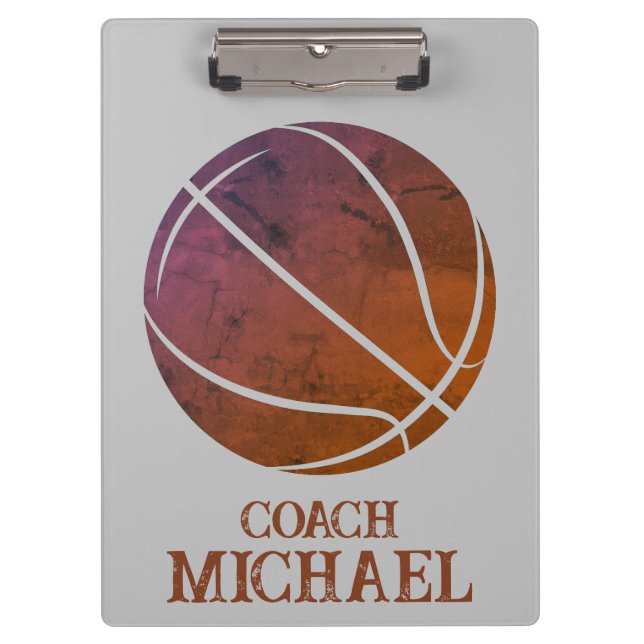 Personalized Basketball Coach Clipboard (Front)