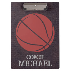 Personalized Basketball Coach Clipboard