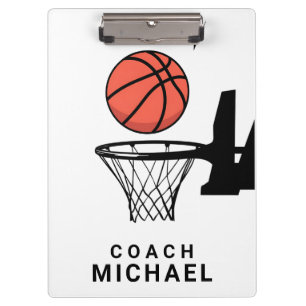 Personalized Basketball Coach Clipboard
