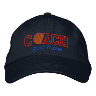 Personalized Basketball Coach for your name Embroidered Hat