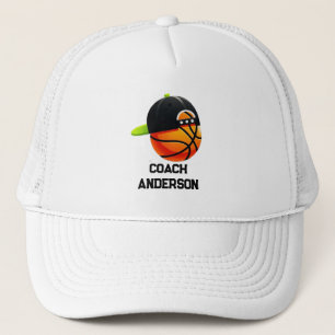 Personalized Basketball Coach Summer Trucker Hat 