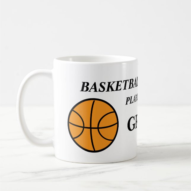 Personalized Basketball Coffee Mugs (Gauche)