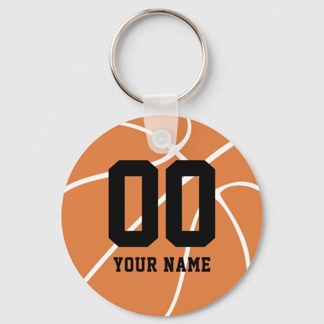 Personalized Basketball Custom Name Keychain (Front)