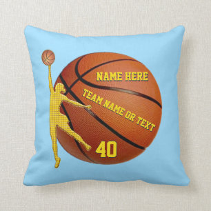 Personalized Basketball Gifts for Girls Your Throw Pillow