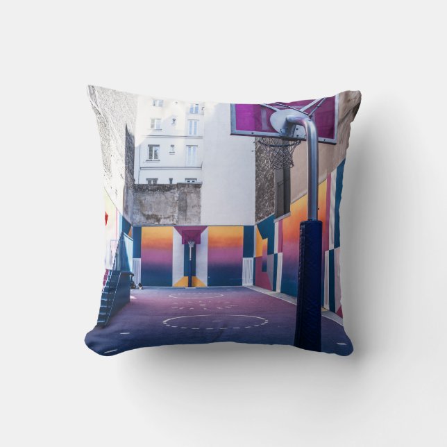personalized basketball gifts throw pillow (Front)