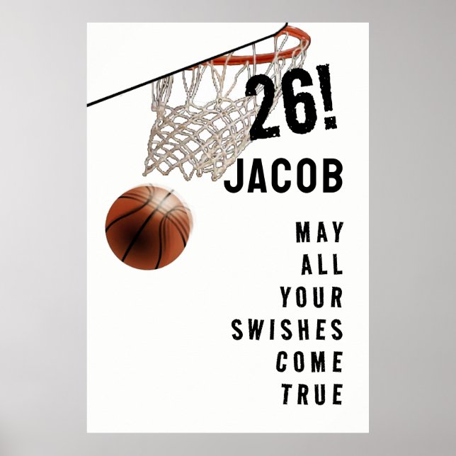 Personalized Basketball Graduation Poster (Front)