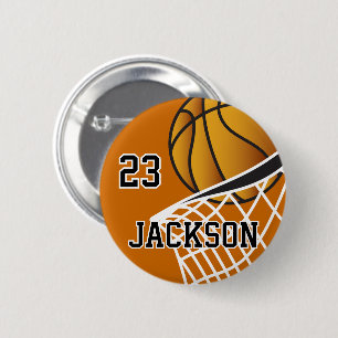 Personalized Basketball Hoop Design 2 Inch Round Button