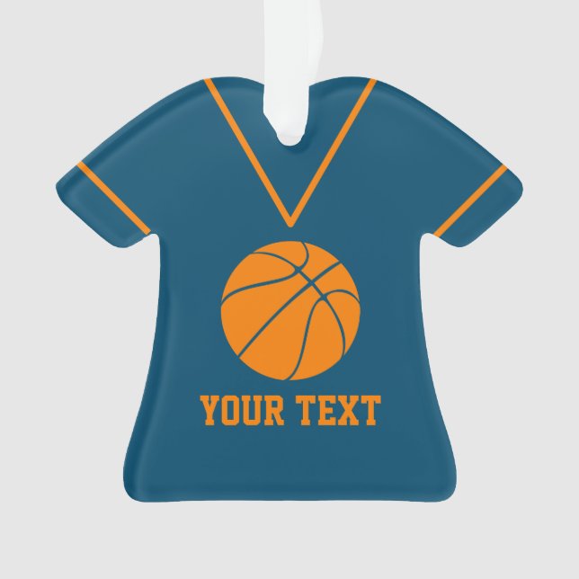 Personalized Basketball Jersey custom name Ornament (Front)