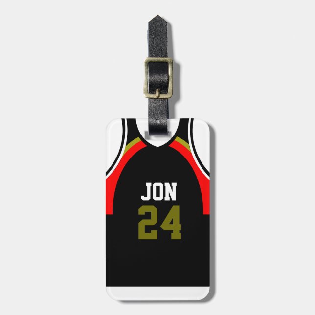 Personalized BasketBall Jersey Luggage Tag (Front Vertical)