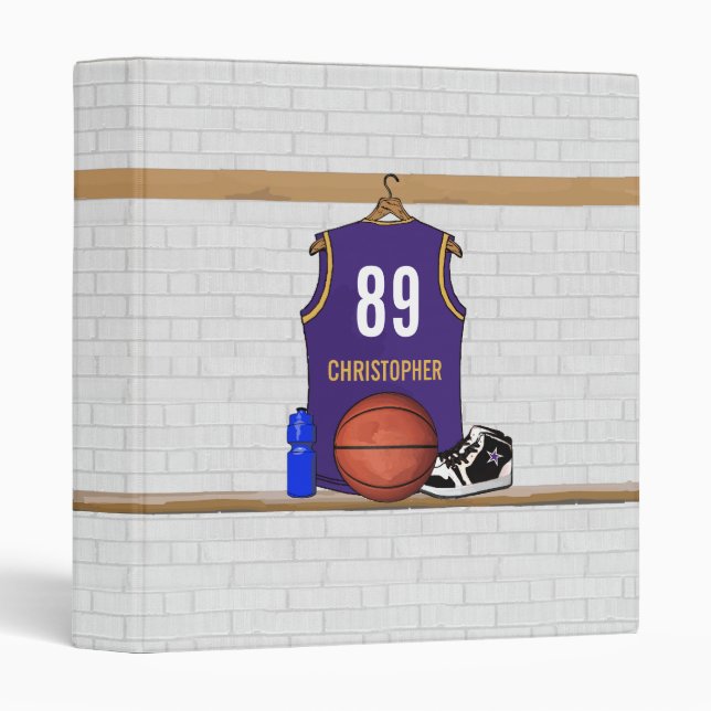 Personalized  Basketball Jersey (PG) Binder (Front/Spine)