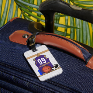 Personalized Basketball Jersey (PG) Luggage Tag