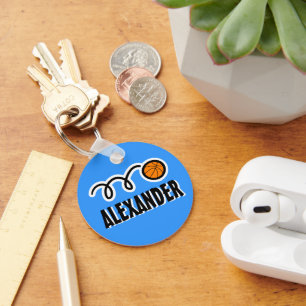 Personalized basketball keychain for kids name