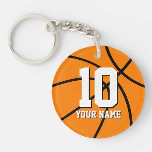 Personalized basketball keychain   name and number