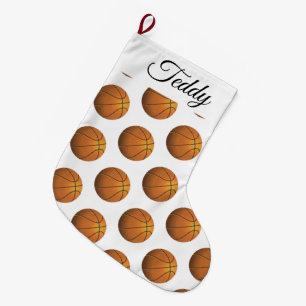 Personalized Basketball Large Christmas Stocking