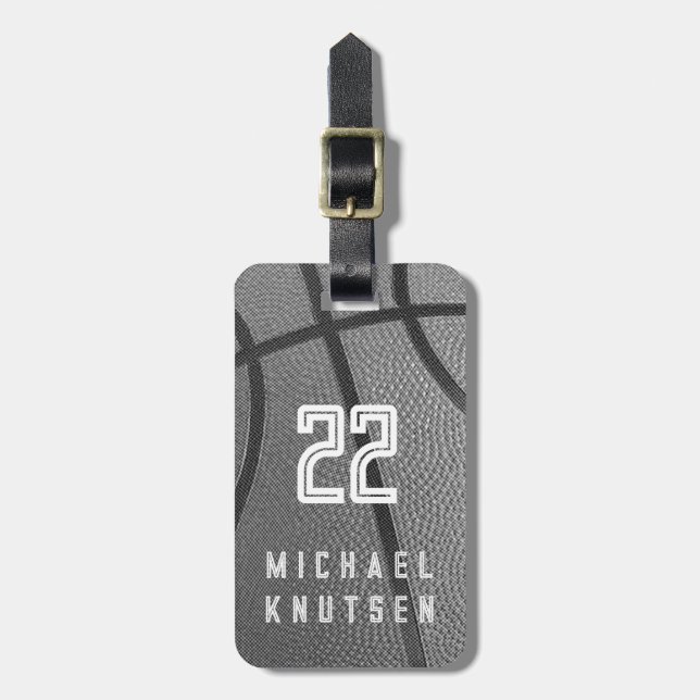 Personalized Basketball  Luggage Tag (Front Vertical)