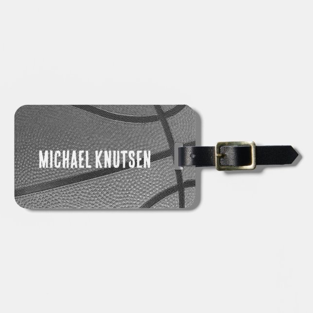 Personalized Basketball  Luggage Tag (Front Horizontal)