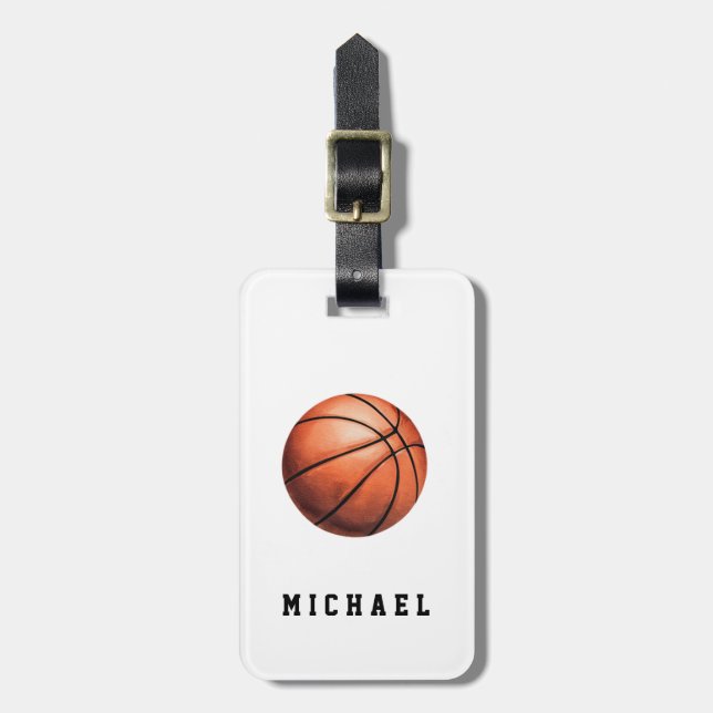 Personalized Basketball  Luggage Tag (Front Vertical)
