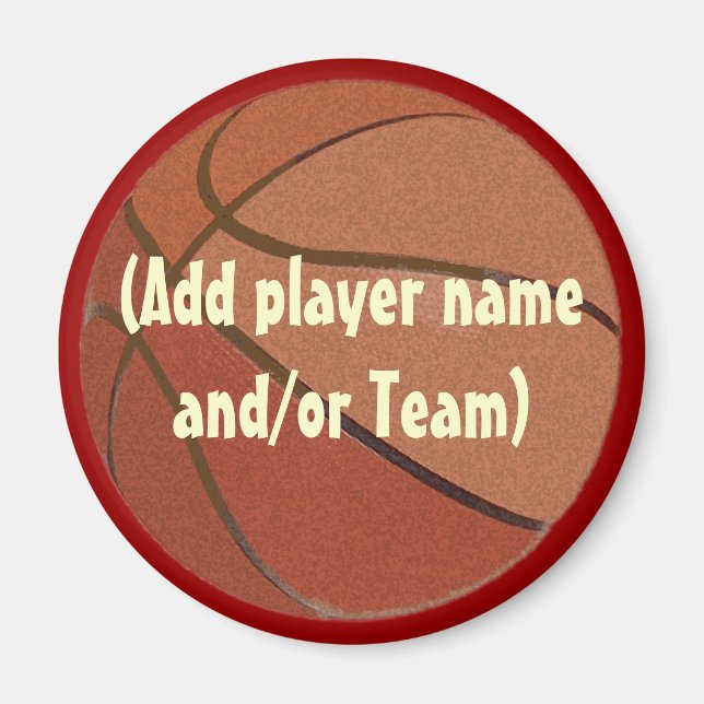 Personalized Basketball Magent Magnet (Front)
