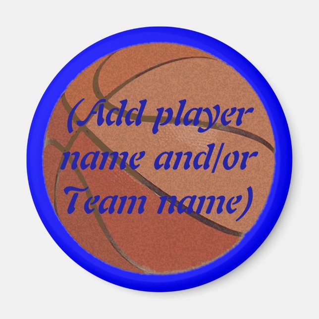 Personalized Basketball Magnet (Front)