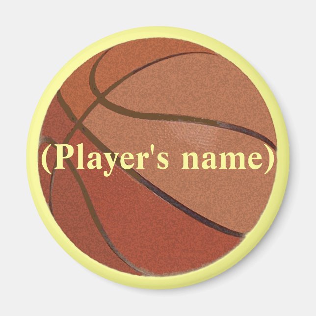 Personalized Basketball Magnet (Front)